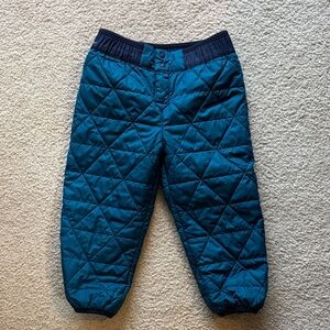 REVERSIBLE Patagonia Kids Quilted Pants - Dark Teal BOY GIRL UNISEX NEW